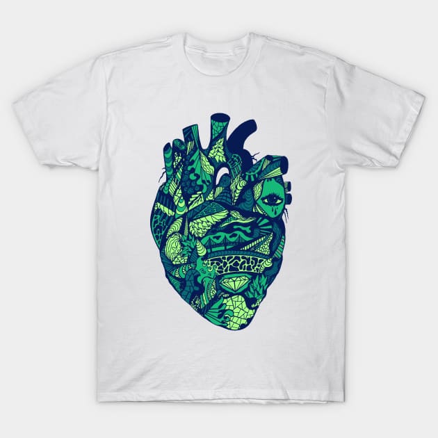 Ngreen Transparent Heart T-Shirt by kenallouis